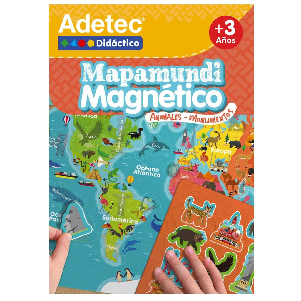 Juguetes educativos Juego Laminas Magnéticas Mapamundi Adetec 780651507229